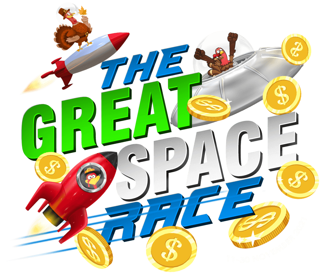 The Great Space Race casino promo logo