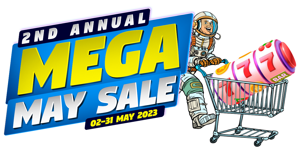 mega may sale casino promo logo