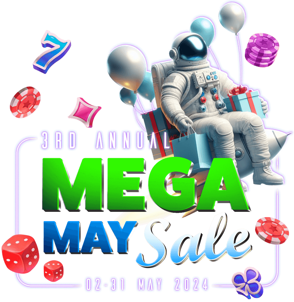 mega may sale casino promo logo